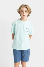 DEFACTO Boy's Crew Neck Printed Short Sleeve T-Shirt