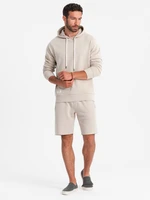 Ombre Men's sweatshirt set kangaroo sweatshirt + shorts