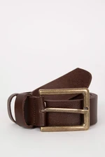 DEFACTO Man Rectangle Clasp Leather Jean Belt