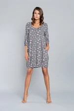 Fiona shirt with 3/4 sleeves - medium melange print