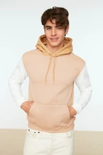 Trendyol Beige Men's Regular/Normal Fit Cotton Sweatshirt