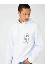 Koton Basic Hooded Sweatshirt with Asian Print Long Sleeved