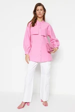 Trendyol Pink Cotton Woven Shirt