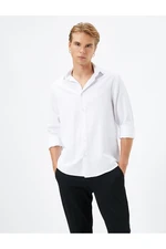 Koton Basic Shirt Classic Collar With Buttons Long Sleeved Non Iron