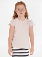Light pink Tommy Hilfiger T-shirt for girls