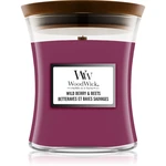 Woodwick Wild Berry & Beets vonná svíčka s dřevěným knotem 275 g