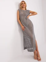 Gray maxi dress for summer