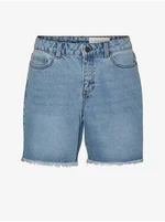 Noisy May Smiley Blue Denim Shorts - Women