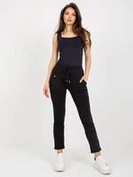 Women's black sweatpants regular fit