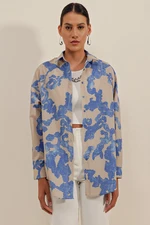 Bigdart 3900 Oversize Long Basic Shirt - D.blue