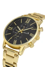 Polo Air Metal Strap Men's Wristwatch Black with Gold Inside