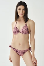 Dagi Dried Rose Lace-Up Brazilian Bottoms