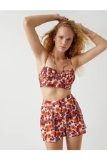 Koton Floral Crop Top with Straps