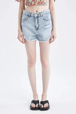 DEFACTO Mom Fit High waist Folded Leg Short