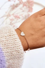 Ladies Celebrity Bracelet 3 Heart Rose Gold