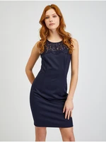 Orsay Dark blue women's sheath dress with lace - Women