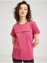 Pink Women's T-Shirt Tommy Hilfiger - Women