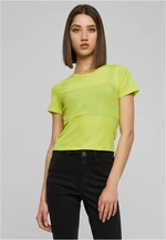 Women's Short Fishnet T-Shirt Frozen Yellow