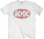 AC/DC Tričko Oval Logo Vintage White M