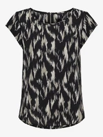 Beige-black women's patterned blouse ONLY Vic