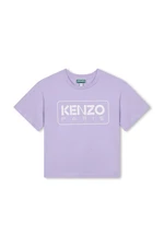 Dětské bavlněné tričko Kenzo Kids fialová barva, K60704