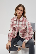 Plaid shirt jacket - pink