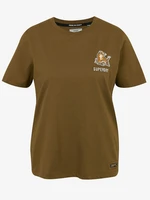 Hnedé dámske tričko Superdry Military Narrative Tee