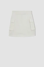 DEFACTO A-Line Normal Waist Gabardine Mini Skirt