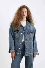 DEFACTO Oversize Fit Wide Cut Jean Jacket