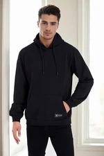 34605 Dewberry Kangaroo Pocket Hoody Mens Sweatshirt-BLACK