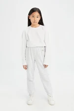 DEFACTO Girls Printed Jogger Sweatpants with Elastic Waistband and Legs