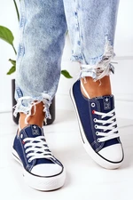 Női Classic Sneakers Navy Blue Ecoma