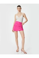 Koton V-Neck with Strap Crochet Top Button Detail