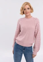 Volcano Woman's Sweater S-Luca Pink Melange