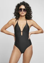 Women's recycled triangle swimsuit black