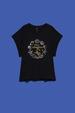 WOMEN'S T-SHIRT L-TS-4088 BLACK