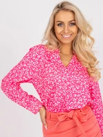 Inesa pink blouse with V-neck