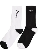 Zodiac Socks 2-pack black/white Aries