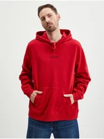 Red Mens Hoodie Guess Roy - Men