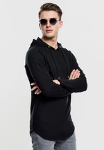 Long Color Terry Hoody Black