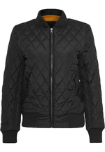 Women's nylon jacket Diamond Quilt black