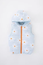 DEFACTO Baby Girl Water Repellent Hooded Patterned Inflatable Vest