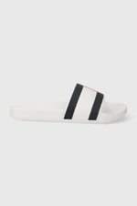 Pantofle Tommy Hilfiger RUBBER TH FLAG POOL SLIDE pánské, bílá barva, FM0FM04236