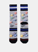 Men's Grey Patterned Socks XPOOOS