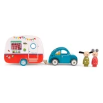 Drewniane auto zabawkowe La Grande Famille Caravan – Moulin Roty