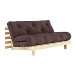 Brązowa rozkładana sofa 160 cm Roots – Karup Design