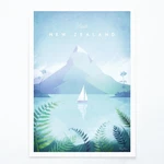 Plakat Travelposter New Zealand, 30 x 40 cm