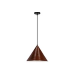 Ciemnobrązowa lampa wisząca z metalowym kloszem ø 32 cm Dunca – Candellux Lighting