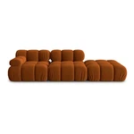 Pomarańczowa aksamitna sofa 282 cm Bellis – Micadoni Home