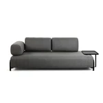 Ciemnoszara sofa ze stolikiem Kave Home Compo